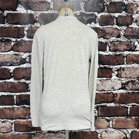 Lafayette148 Long Sleeve Shirt Frilled Blouse Cream Size Medium M - Picture 8 of 14